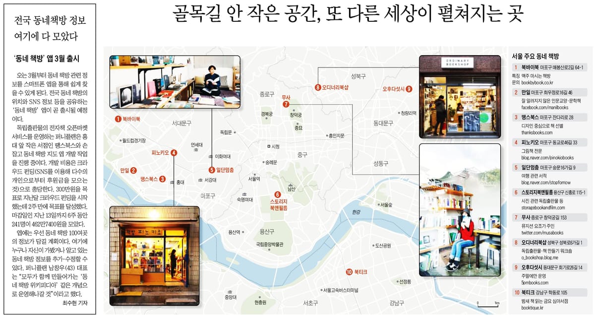 조선일보) 골목길 안 작은 공간, 또 다른 세상이 펼쳐지는 곳